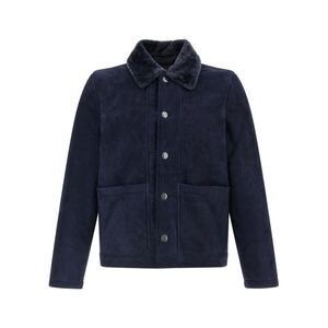 Giorgio Brato Men Shearling Neck Overshirt
